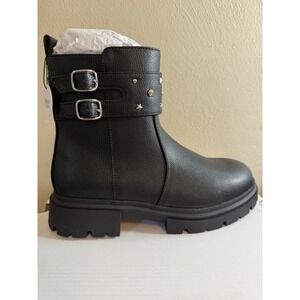 Sonoma Zoellaa Black Ankle Boots Shoes Zip Memory Foam Girls Size 5
